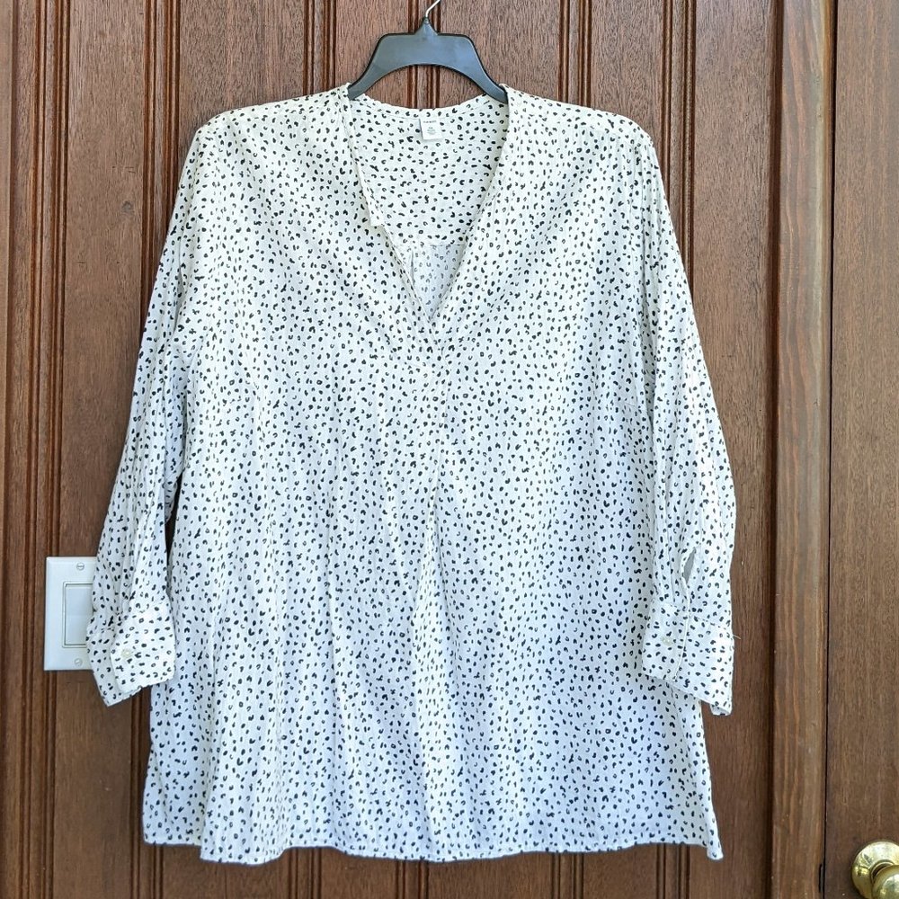Old Navy 3X No Peak Leopard Blouse